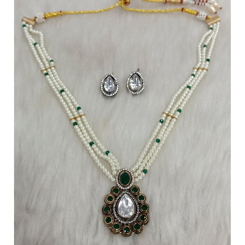 Kundan Choker Necklace in Copper with Gold Plated Plating | Bridal Jewellery India