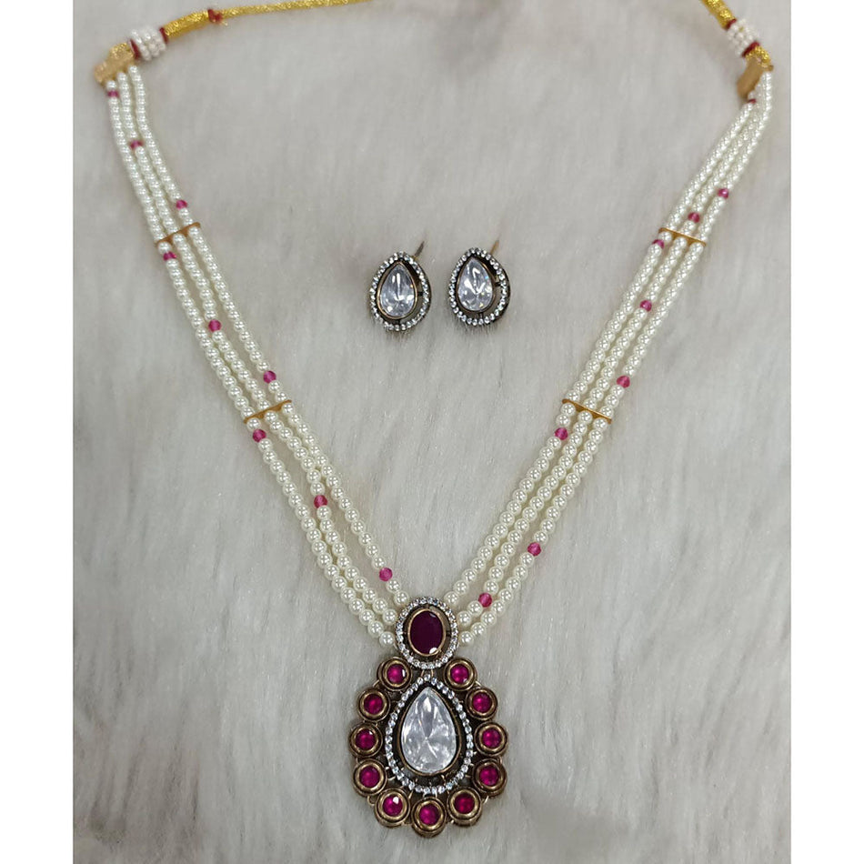 Kundan Choker Necklace in Copper with Gold Plated Plating | Bridal Jewellery India
