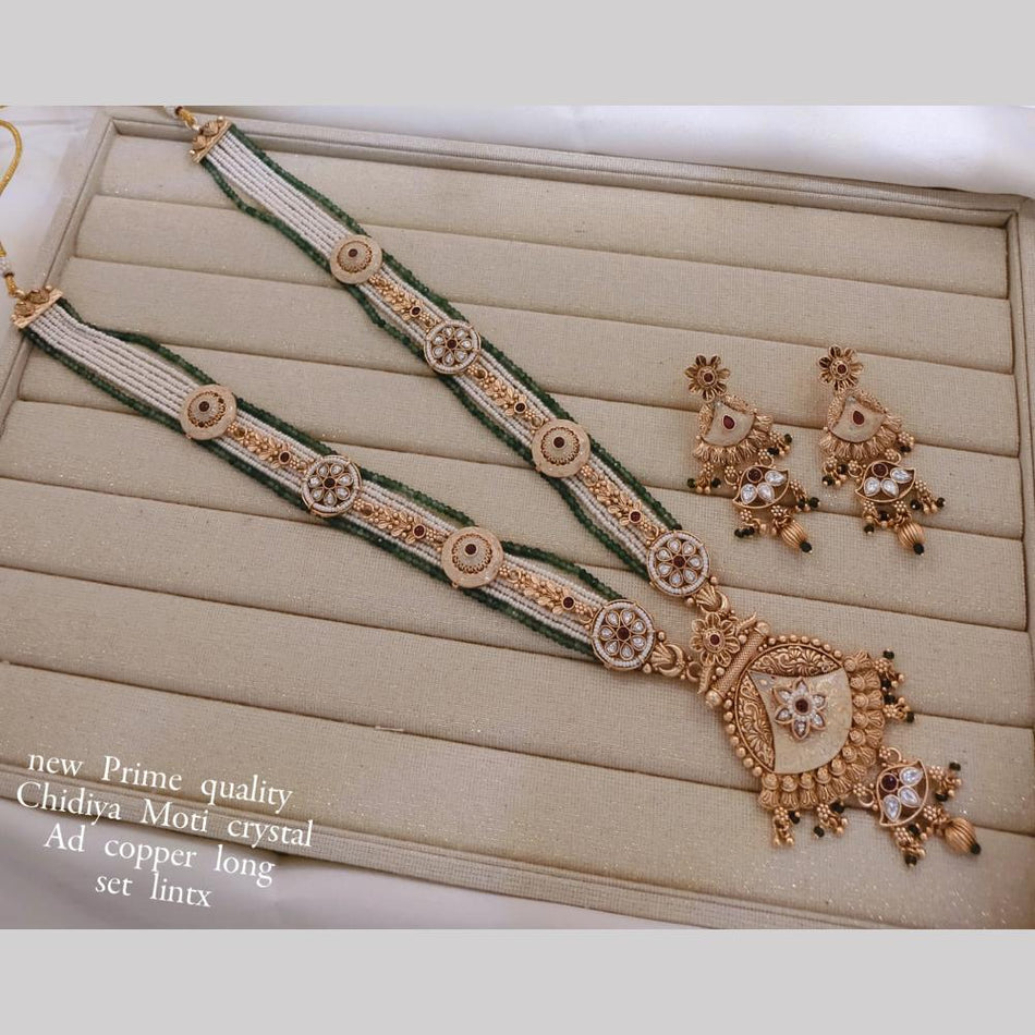 Kundan Necklace in Gold Plated with Pearls | Bridal Jewellery India