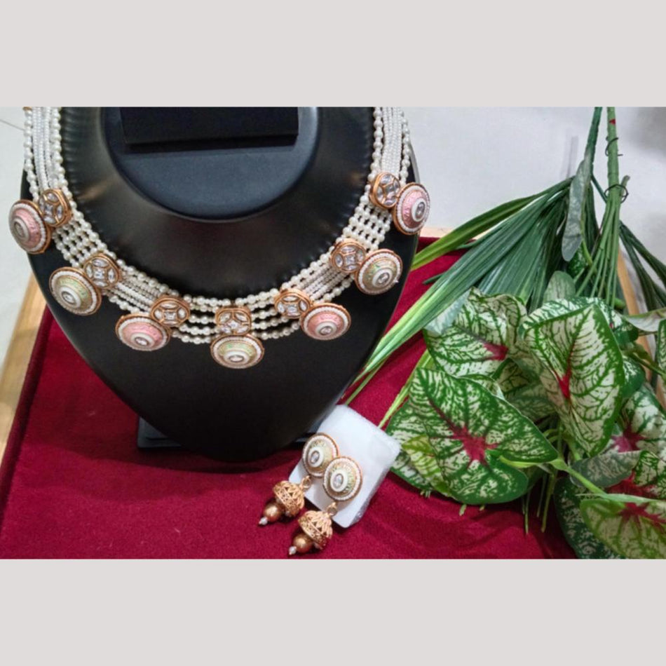 Meenakari Necklace in Gold Tone | Bridal Jewellery India