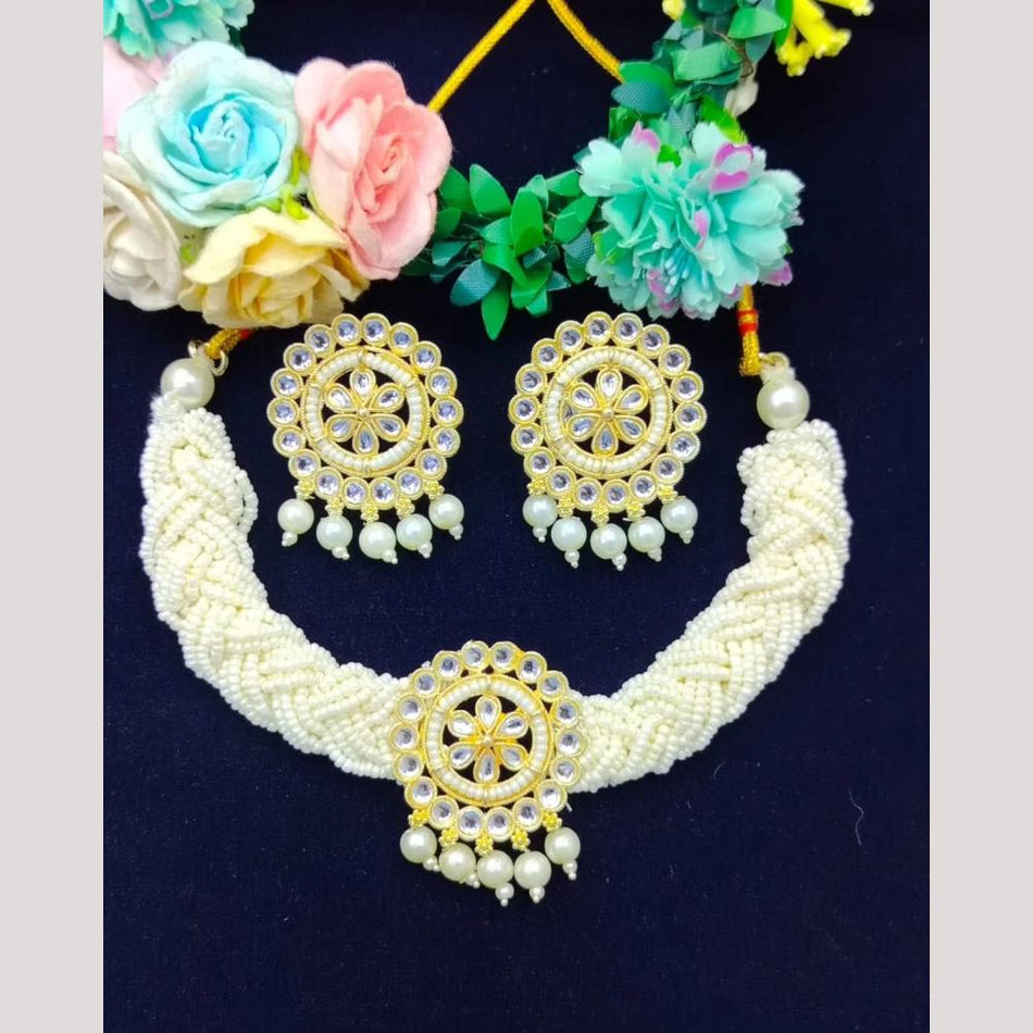 Kundan Necklace in Gold Plated for Bridal | Bridal Jewellery India