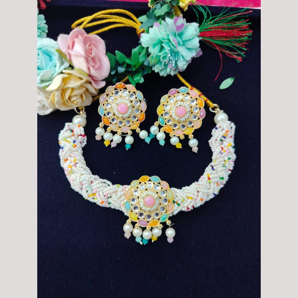Kundan Necklace Set in Gold Plated | Bridal Jewellery India