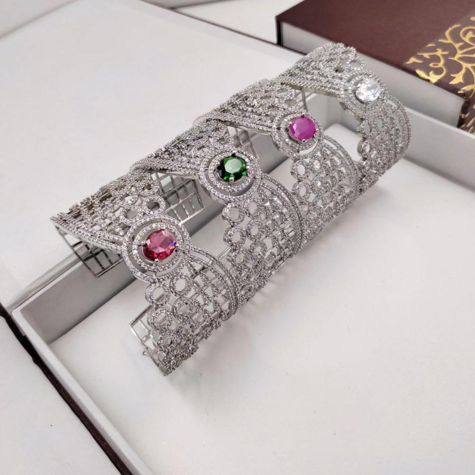 Openable Bracelet in Silver | Bridal Jewellery India