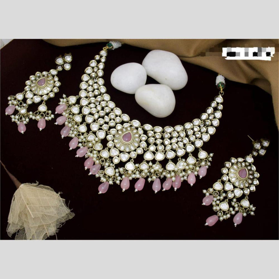 Kundan Necklace in Gold Plated | Bridal Jewellery India