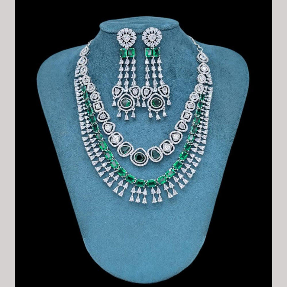 Exquisite 14K Gold Plated Diamond Choker Necklace Set | Bridal Jewellery India