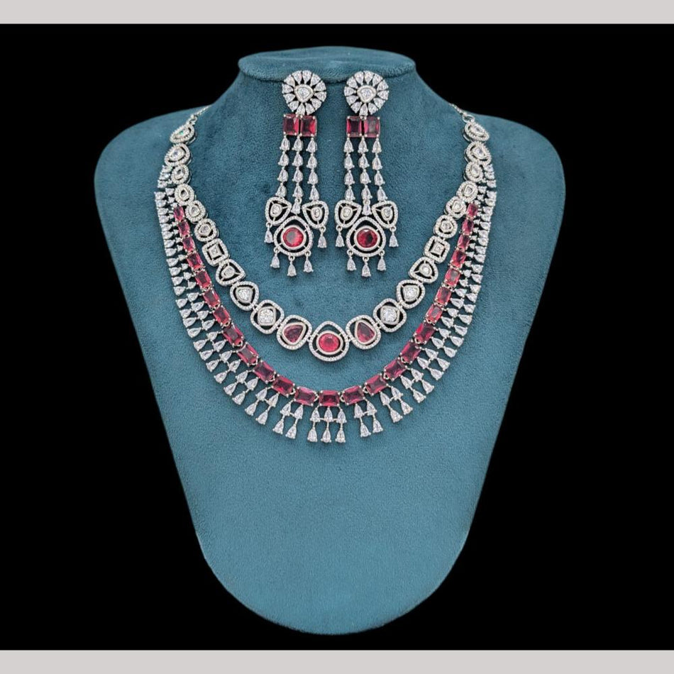 Exquisite 14K Gold Plated Diamond Choker Necklace Set | Bridal Jewellery India