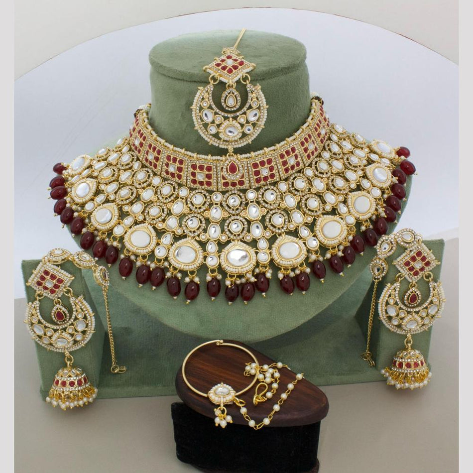 Kundan Choker Necklace in Gold Plated for Bridal | Bridal Jewellery India