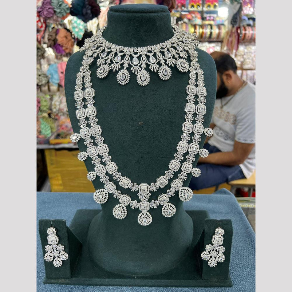 Layered Chain Necklace in Sterling Silver | Bridal Jewellery India