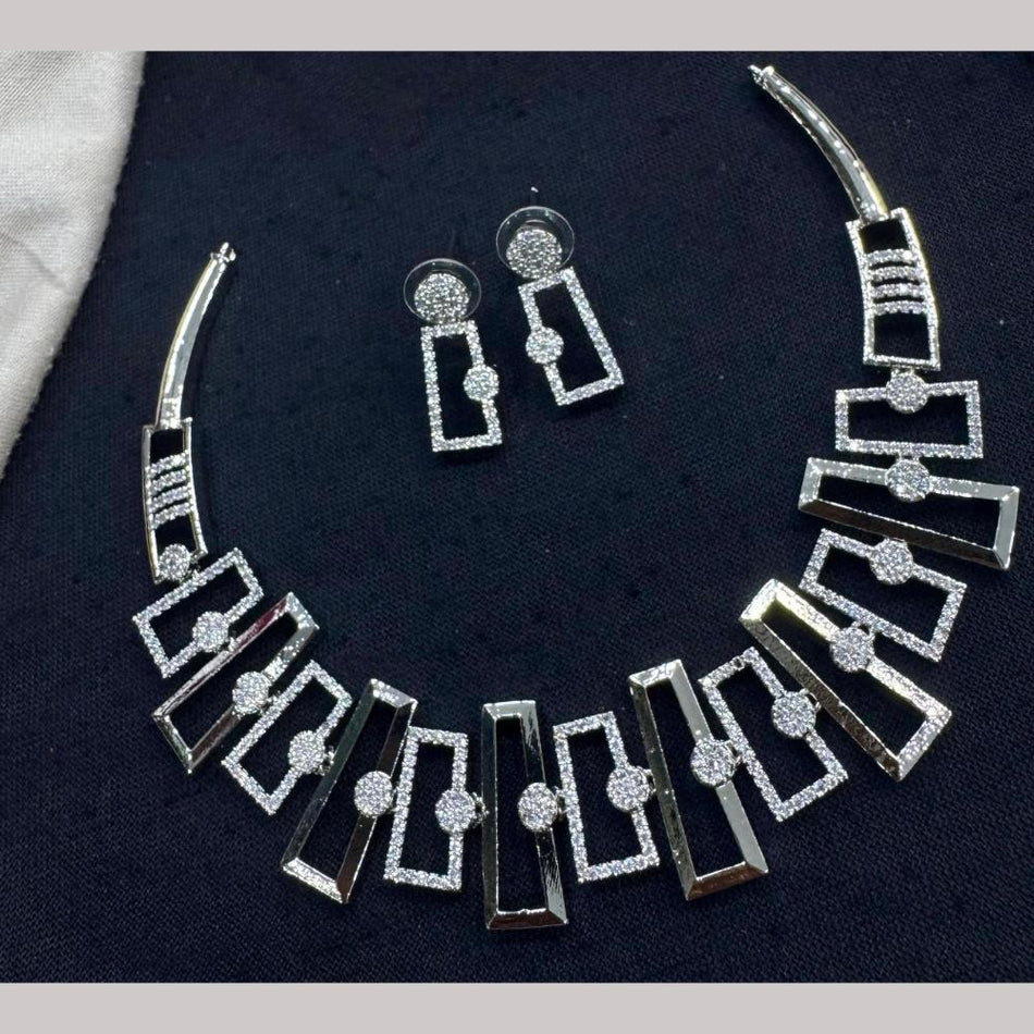 Elegant Austrian Stone Necklace in Gold Tone | Bridal Jewellery India
