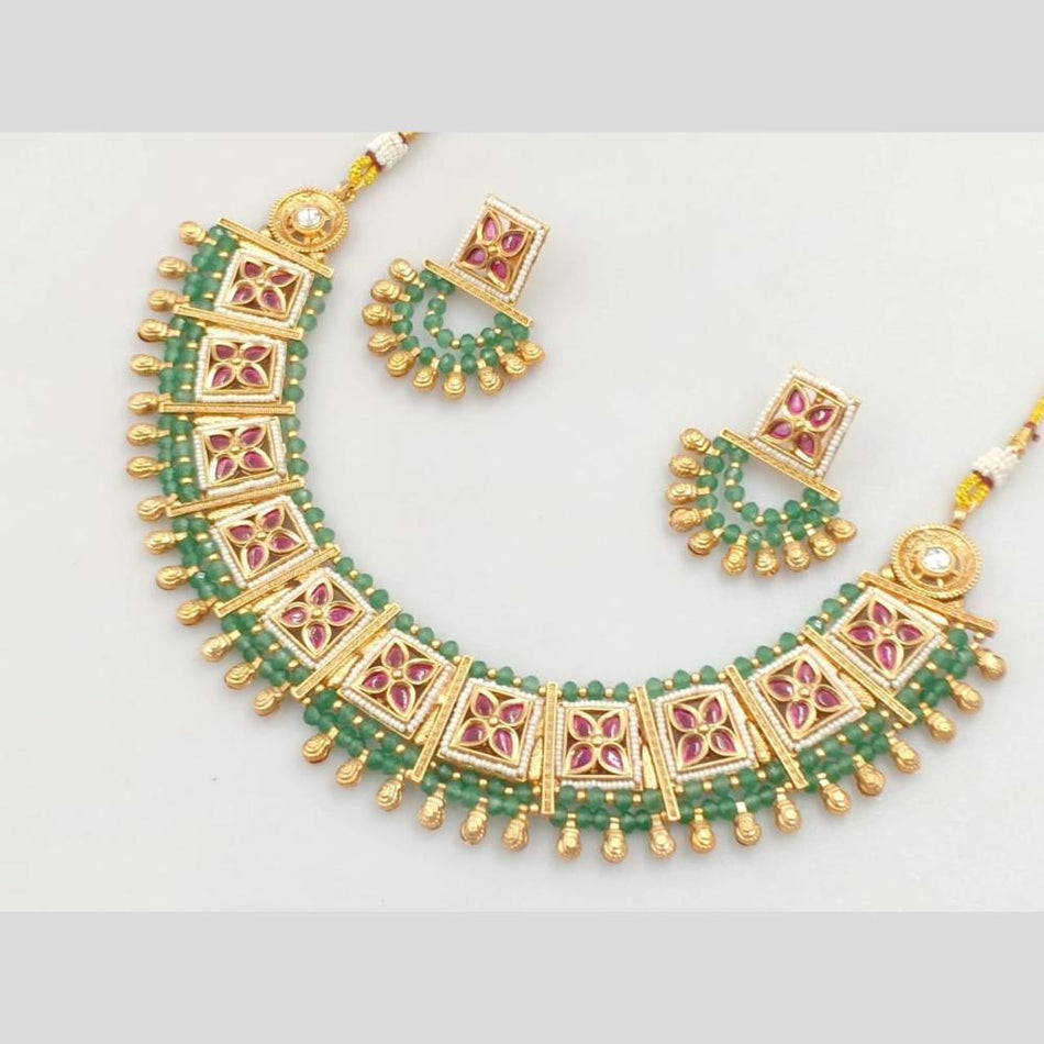 Kundan Necklace in Sterling Silver | Bridal Jewellery India