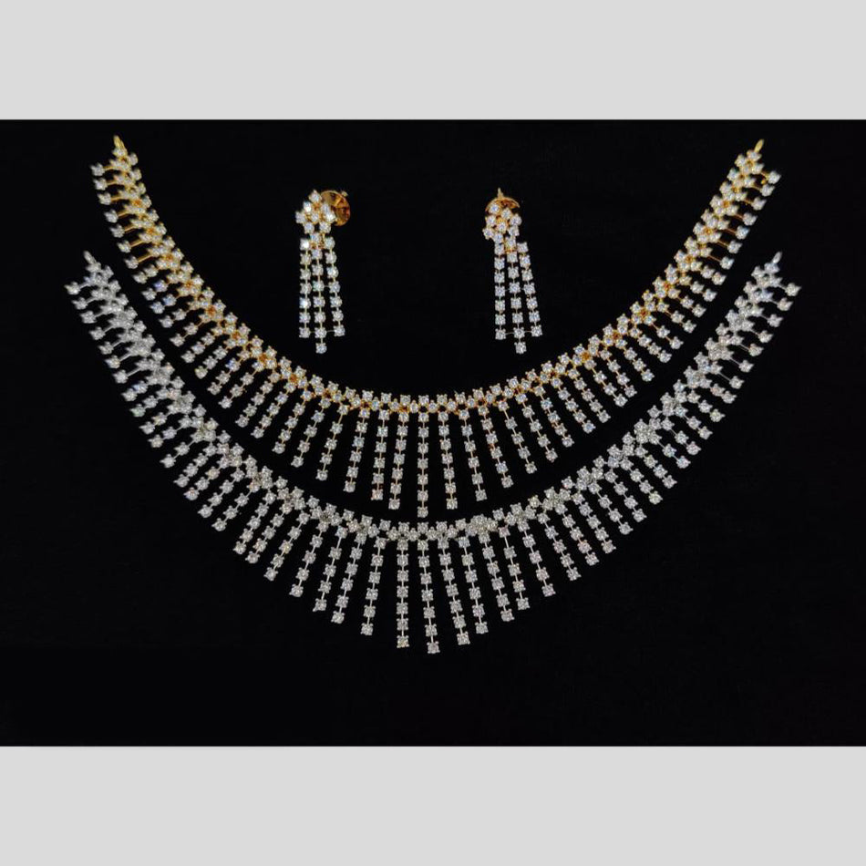 Imperial Diamond Necklace in 18K Gold Plated | Bridal Jewellery India