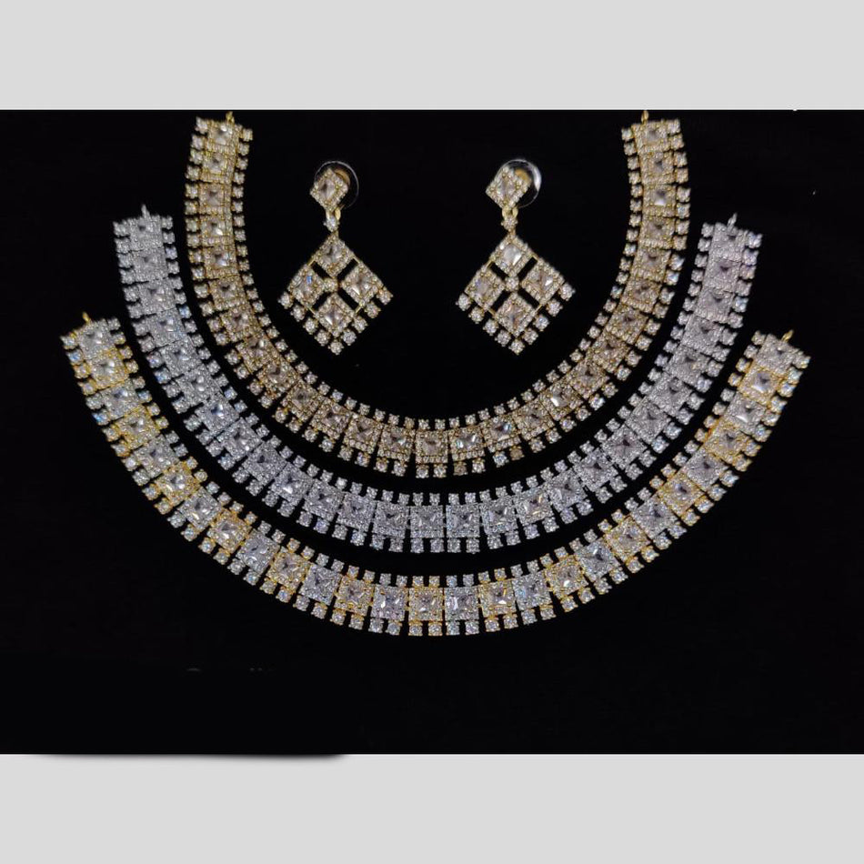 Imperial American Diamond Kudu Necklace for Bridal | Bridal Jewellery India