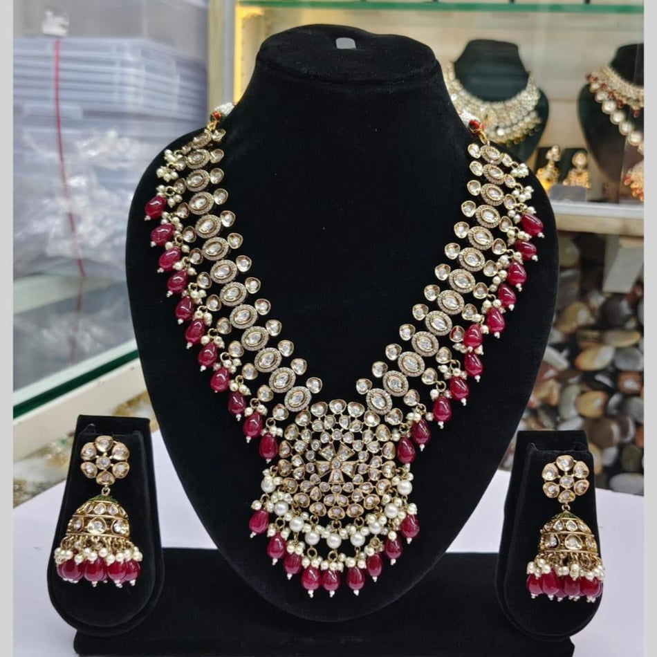 Kundan Necklace in Gold Plated for Party Wear | Bridal Jewellery India