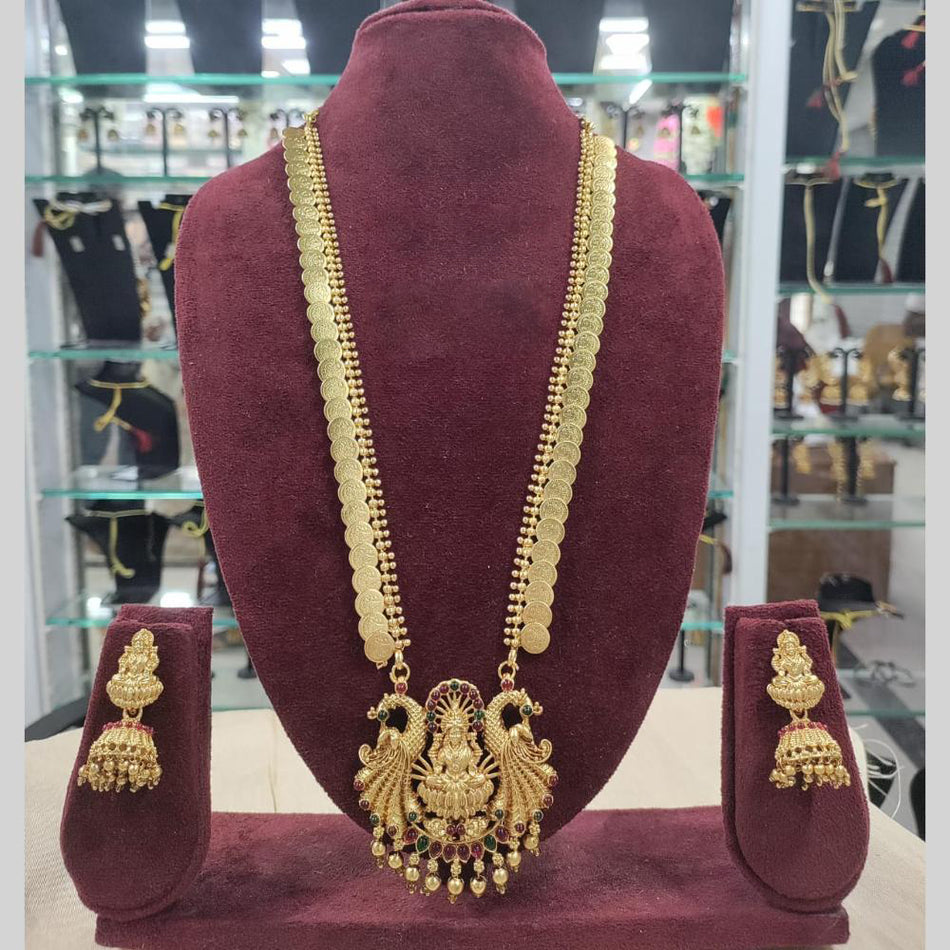 Divine Lakshmi Necklace in  Gold Plated | Bridal Jewellery India