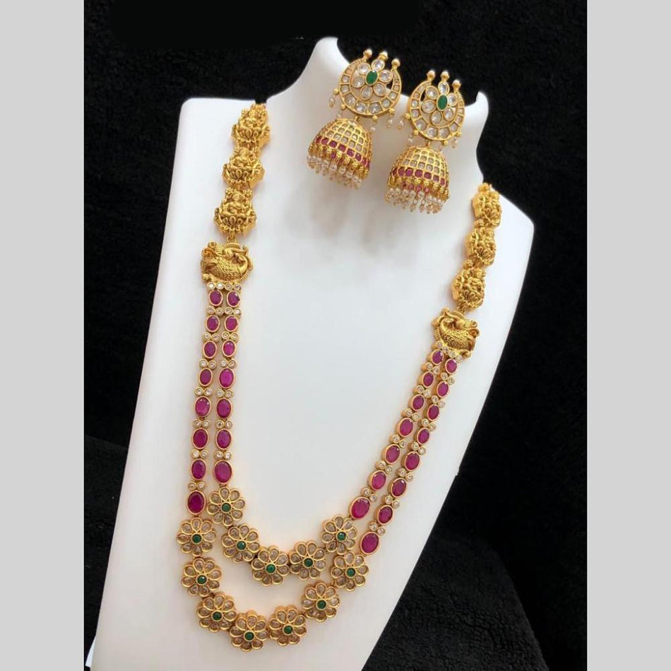 Floral Long Necklace in Sterling Silver | Bridal Jewellery India