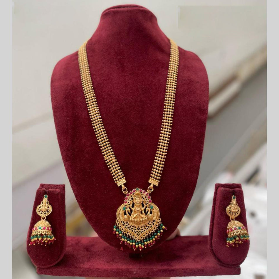 Kundan Choker Necklace in Gold Plated with Goddess Lakshmi Design | Bridal Jewellery India