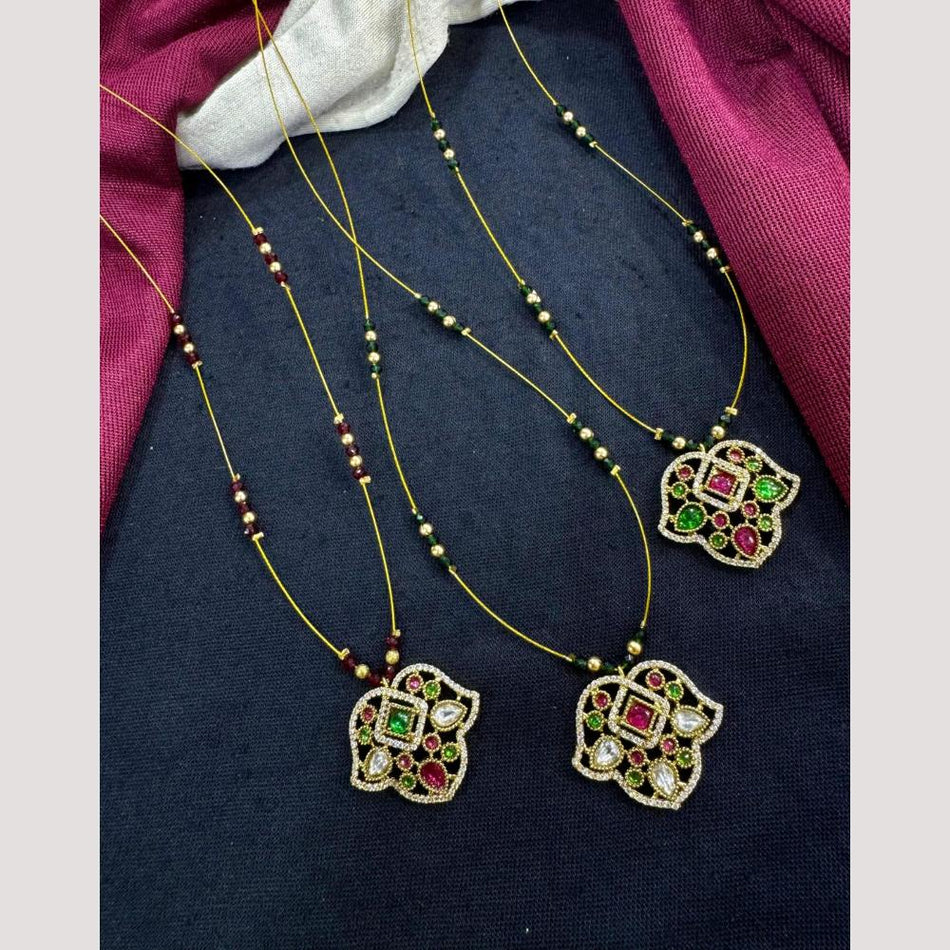 Gold Plated Necklace with Austrian Stones and Pearls | Bridal Jewellery India