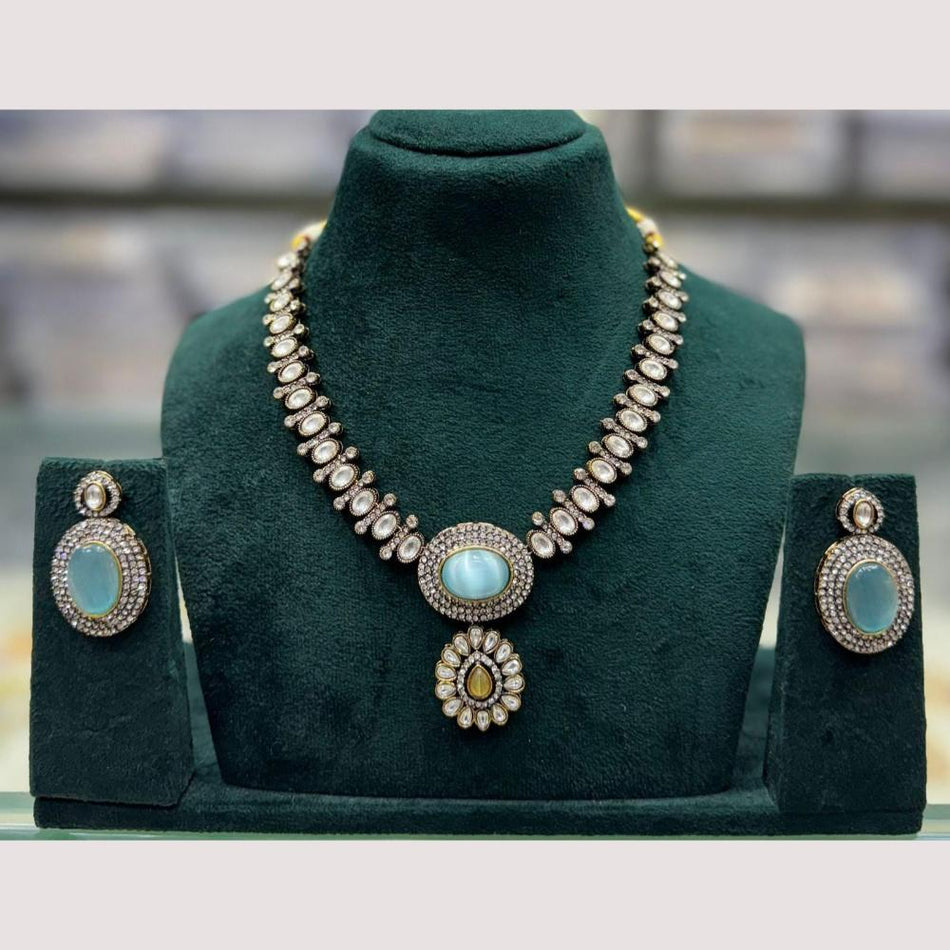 Pota Stone Necklace in Gold Tone | Bridal Jewellery India