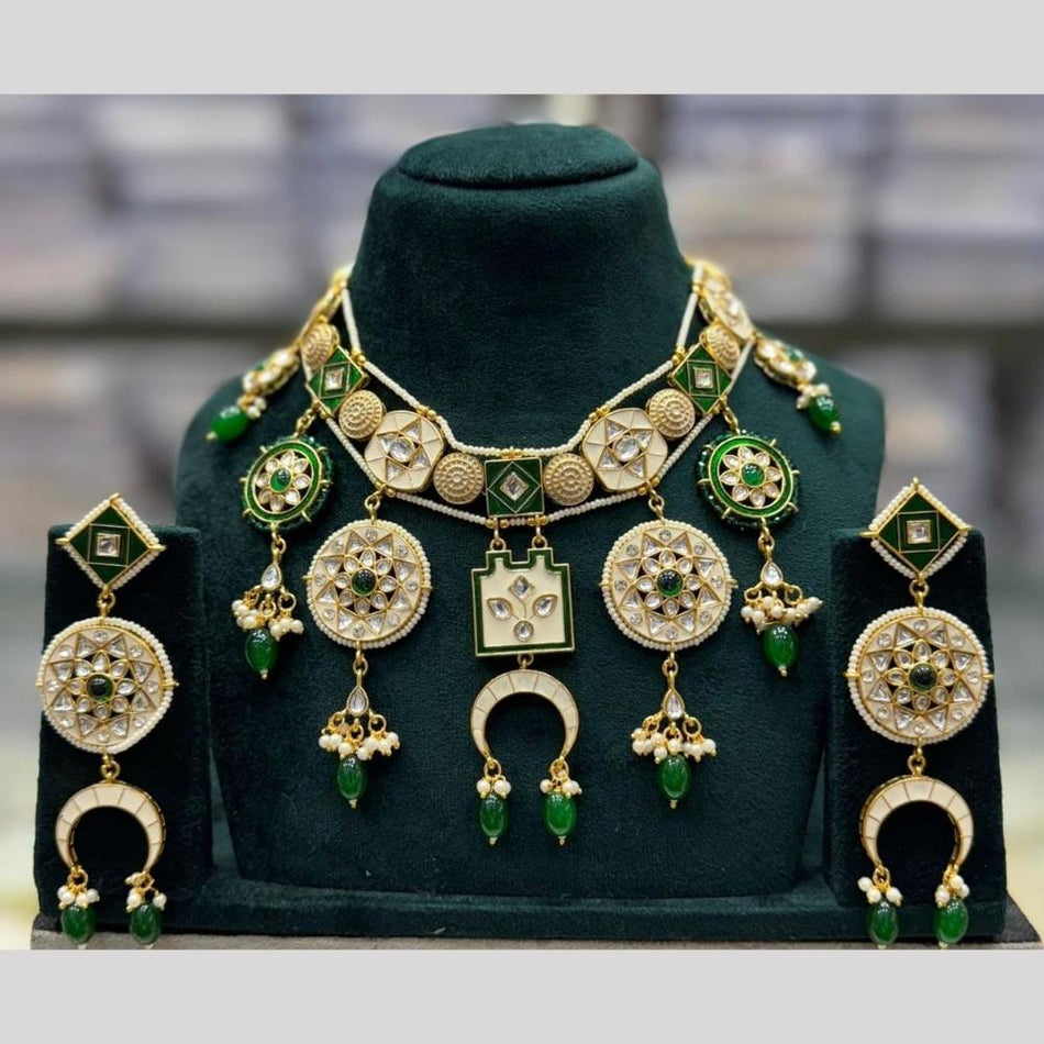 Kundan Necklace in  Gold Plated | Bridal Jewellery India