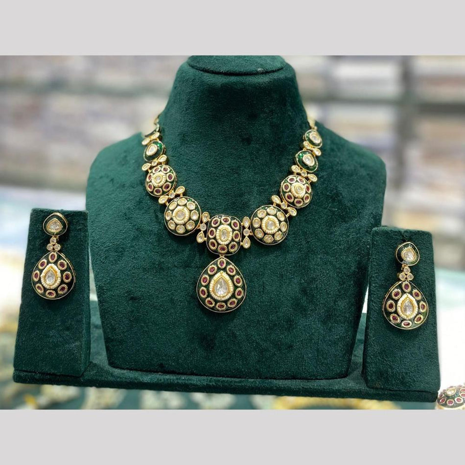 Meenakari Stone Set in Gold Tone for Occasion Wear | Bridal Jewellery India