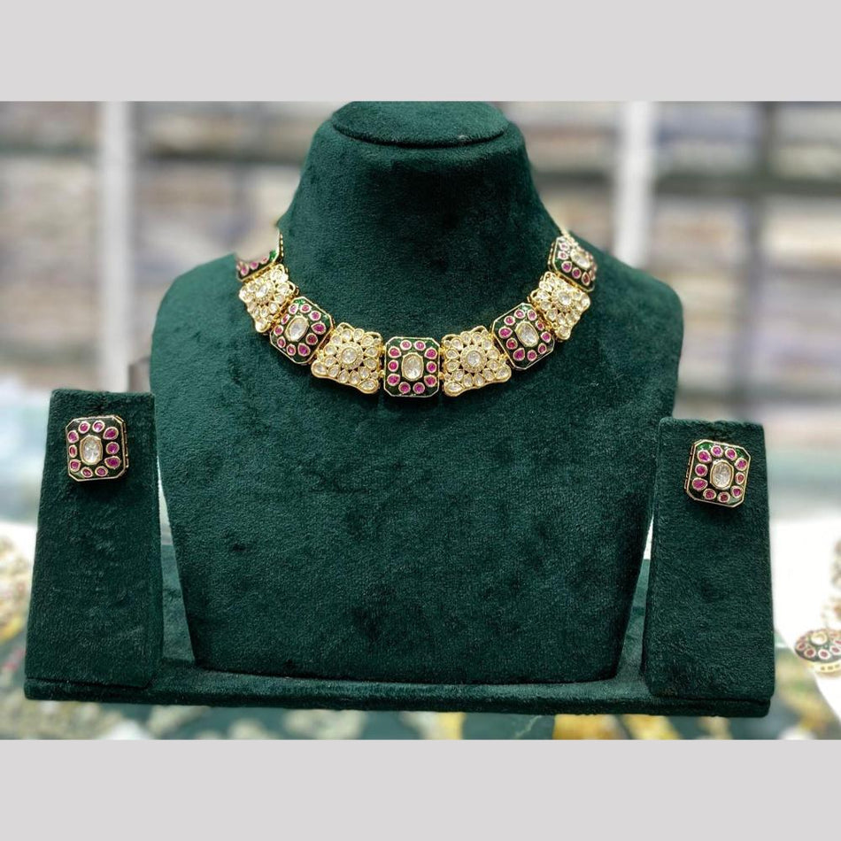 Meenakari Necklace in Gold Tone for Bridal Wear | Bridal Jewellery India