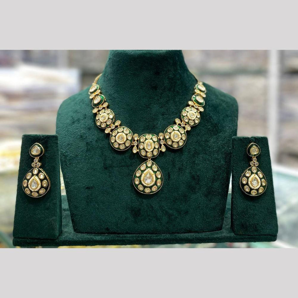 Meenakari Necklace in Sterling Silver | Bridal Jewellery India
