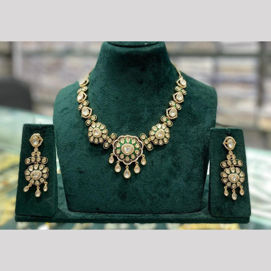 Meenakari Necklace Set in Silver for Bridal Wear | Bridal Jewellery India