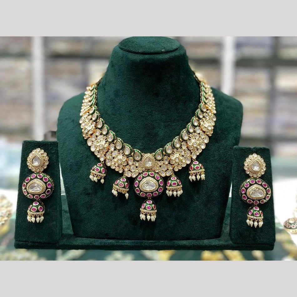 Kundan Necklace in Gold Plated for Festive Wear | Bridal Jewellery India