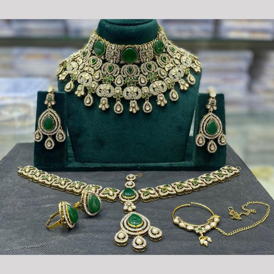 Royal Charm Bridal Necklace in 14K Gold Plated | Bridal Jewellery India