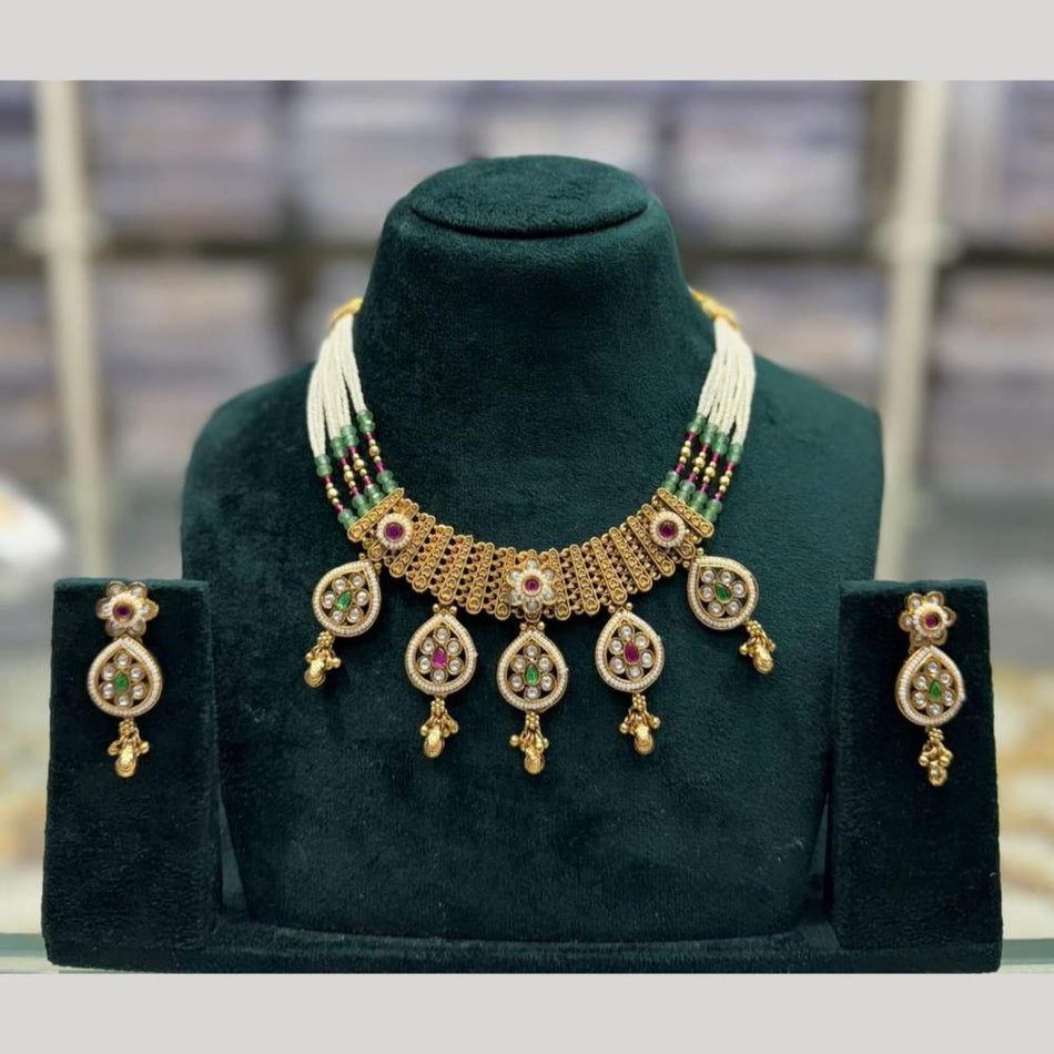 Kundan Choker Necklace in Sterling Silver for Bridal Wear | Bridal Jewellery India