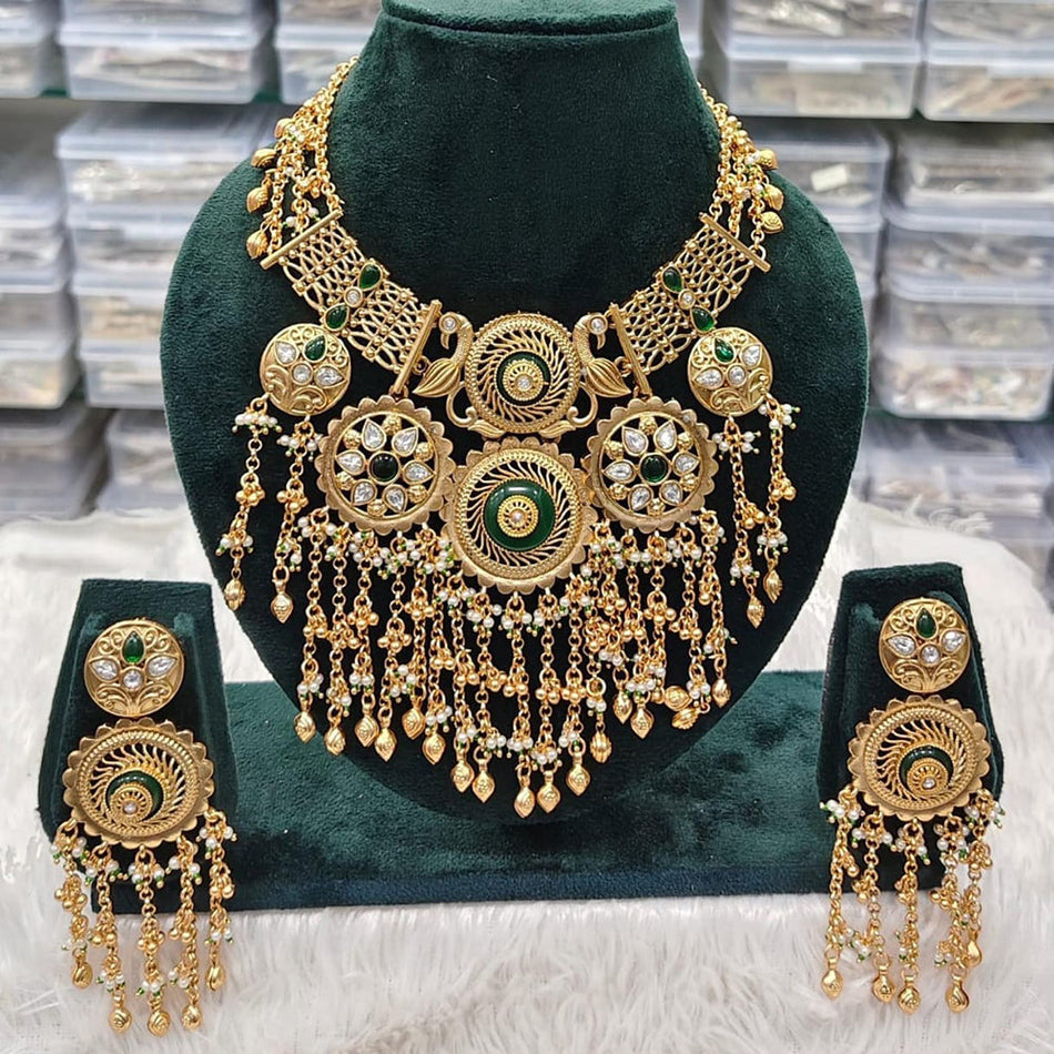 Kundan Necklace in Gold Plated for Bride | Bridal Jewellery India