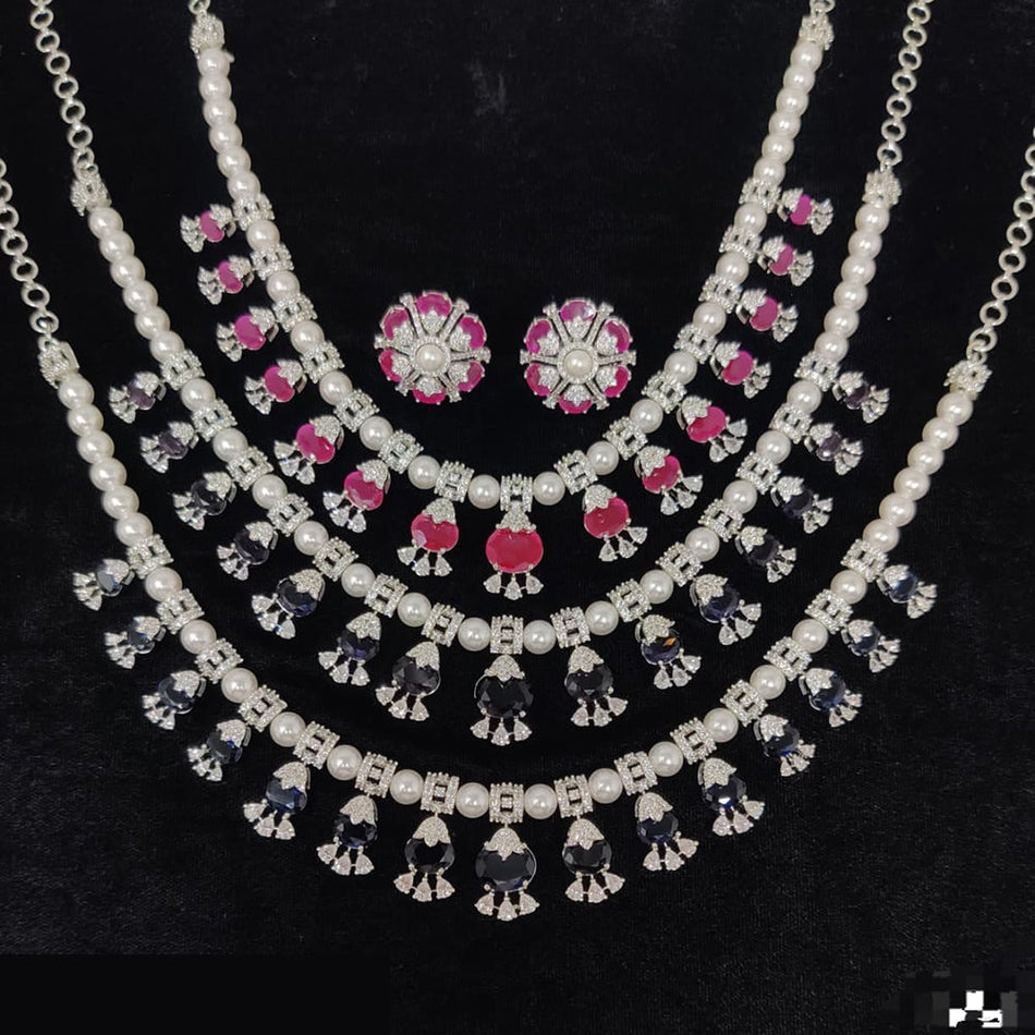 Radiant American Diamond Choker in 14K Gold Plated | Bridal Jewellery India