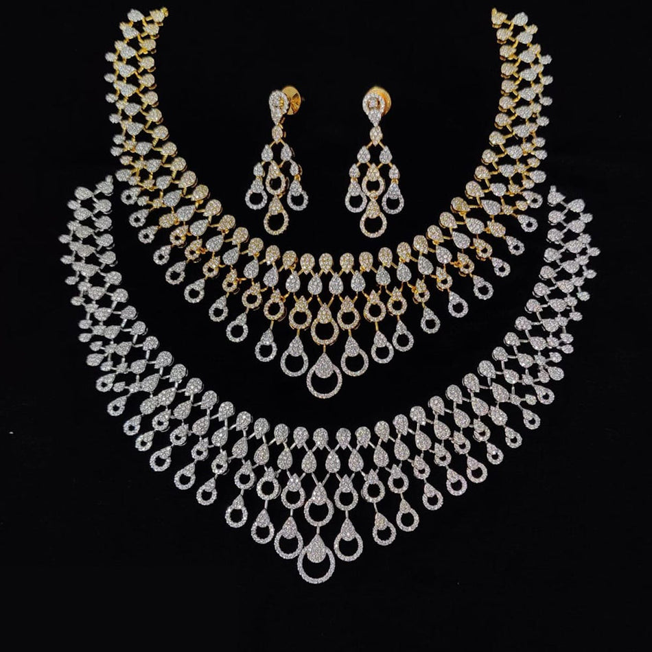 Radiant American Diamond Choker for Special Occasions | Bridal Jewellery India