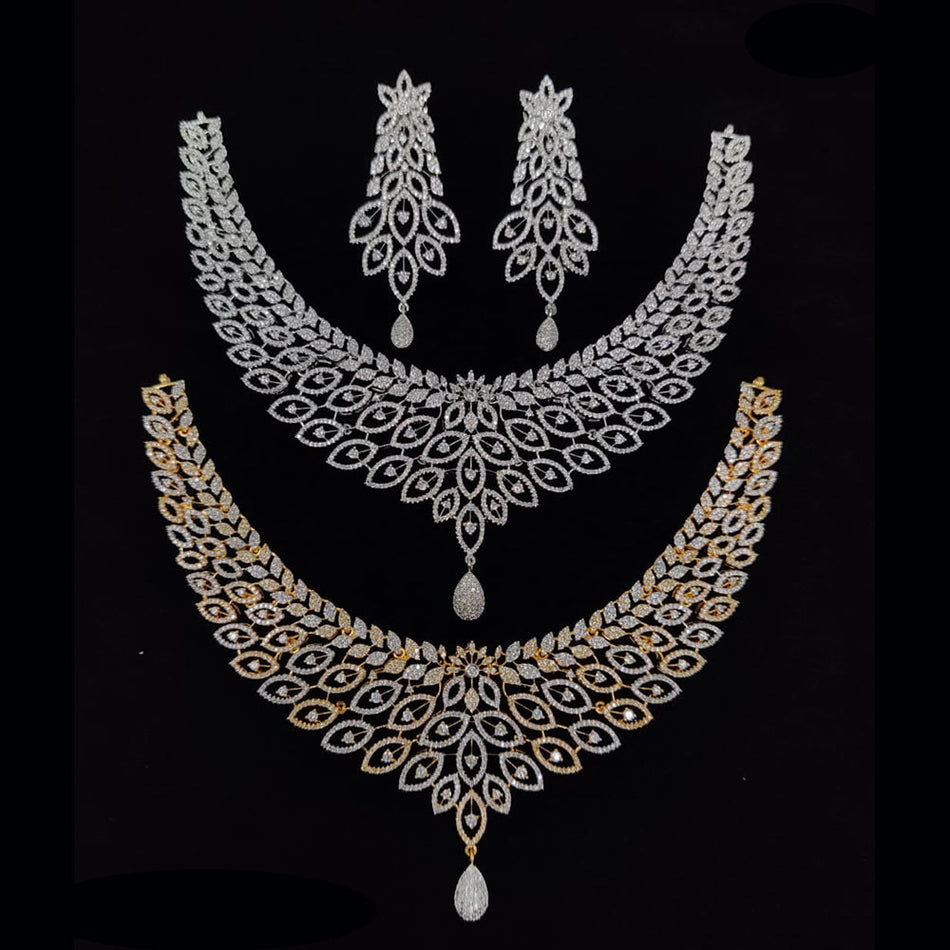 Radiant American Diamond Choker Necklace for Special | Bridal Jewellery India