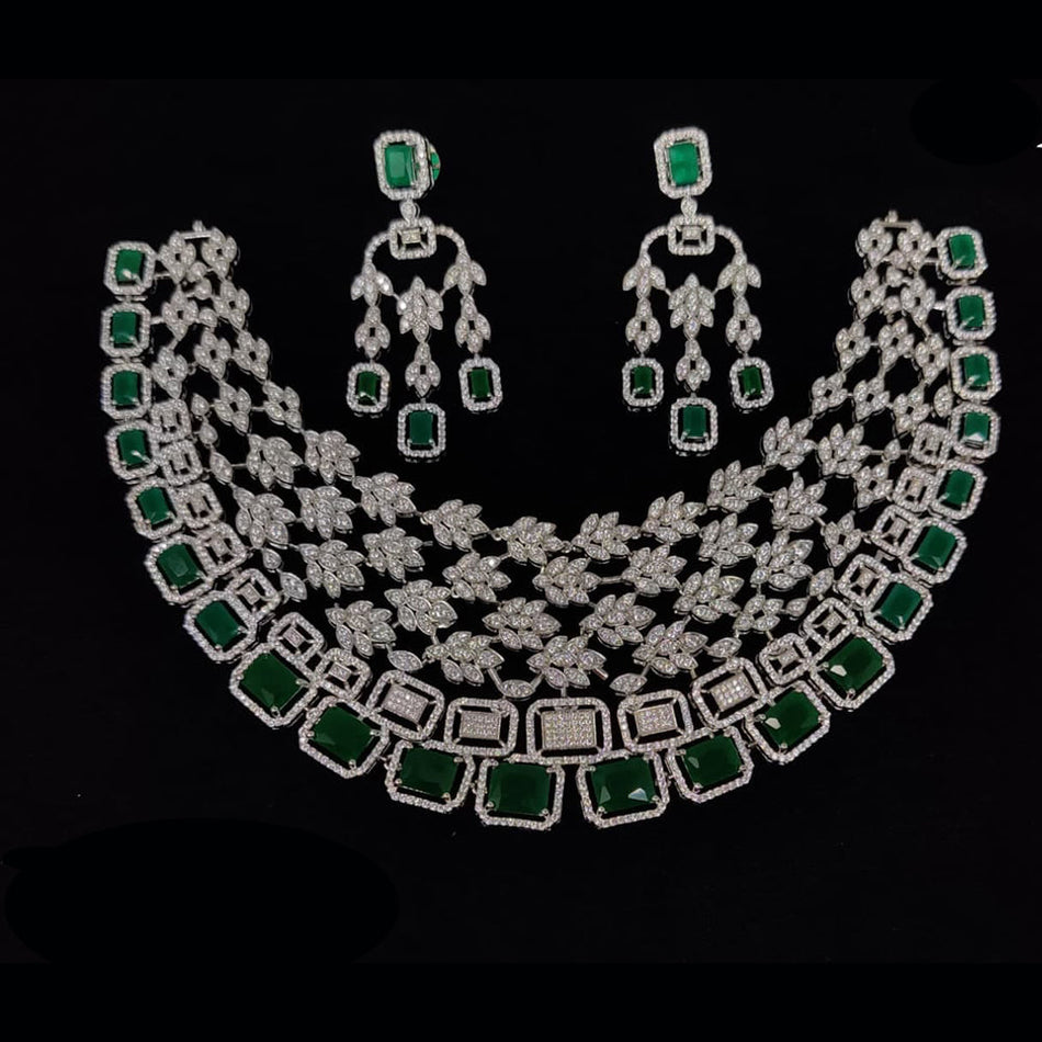 Radiant American Diamond Choker Necklace for Special | Bridal Jewellery India