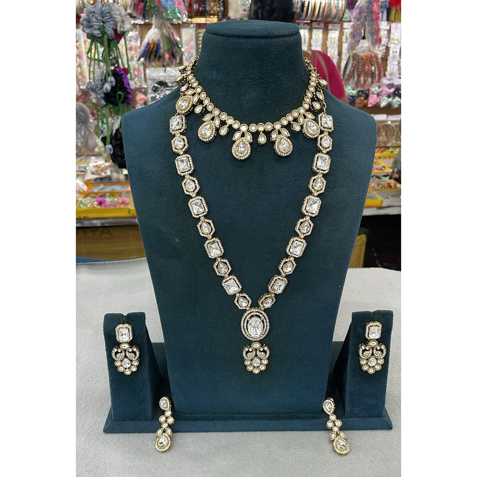 Kundan Choker Necklace in Sterling Silver | Bridal Jewellery India