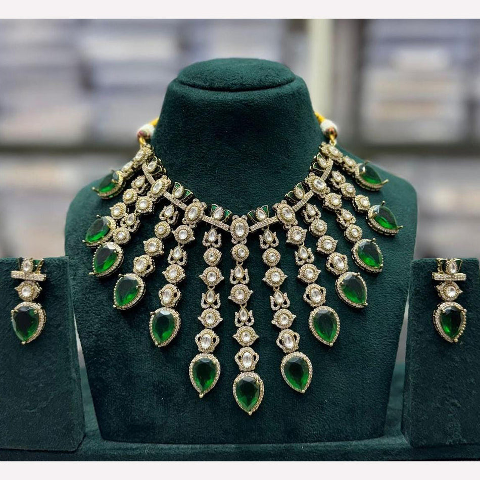 Kundan Choker Necklace in Silver | Bridal Jewellery India