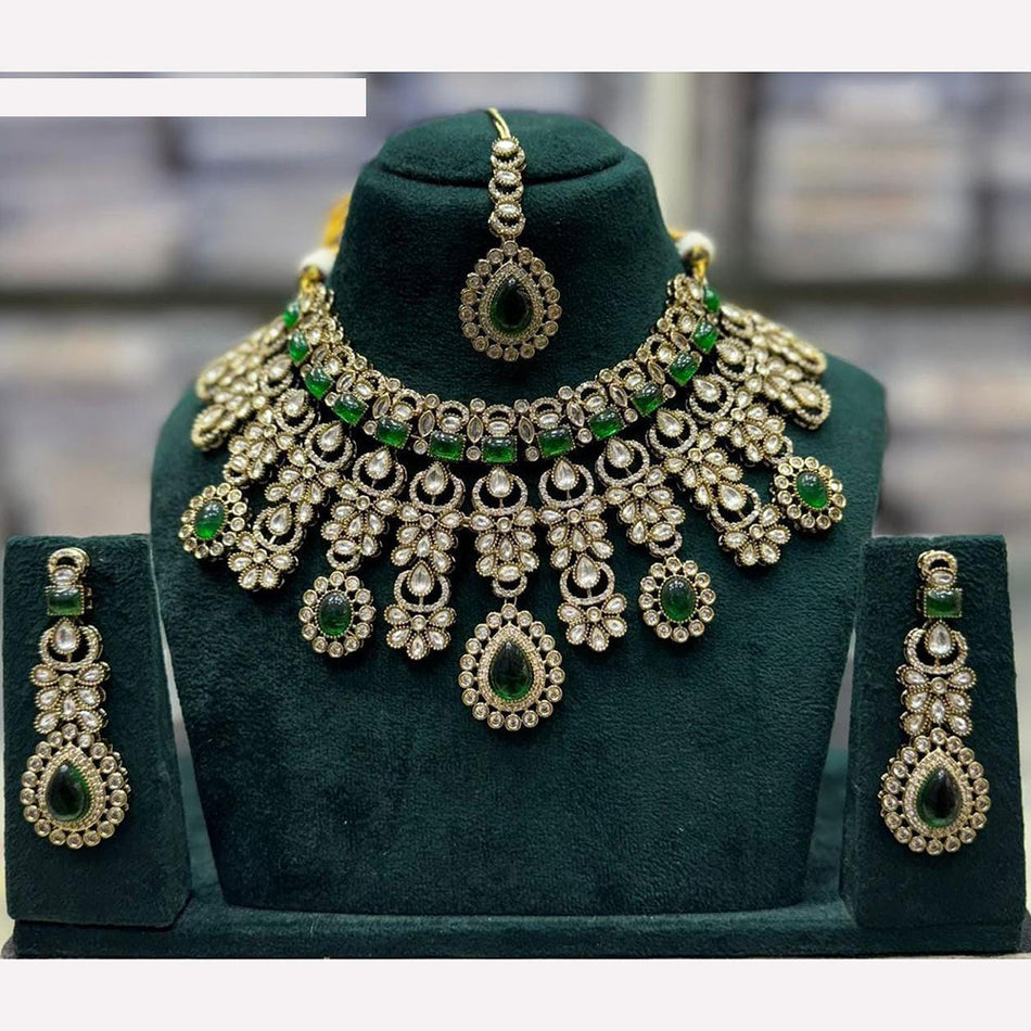 Kundan Choker Necklace in Silver for Bridal | Bridal Jewellery India