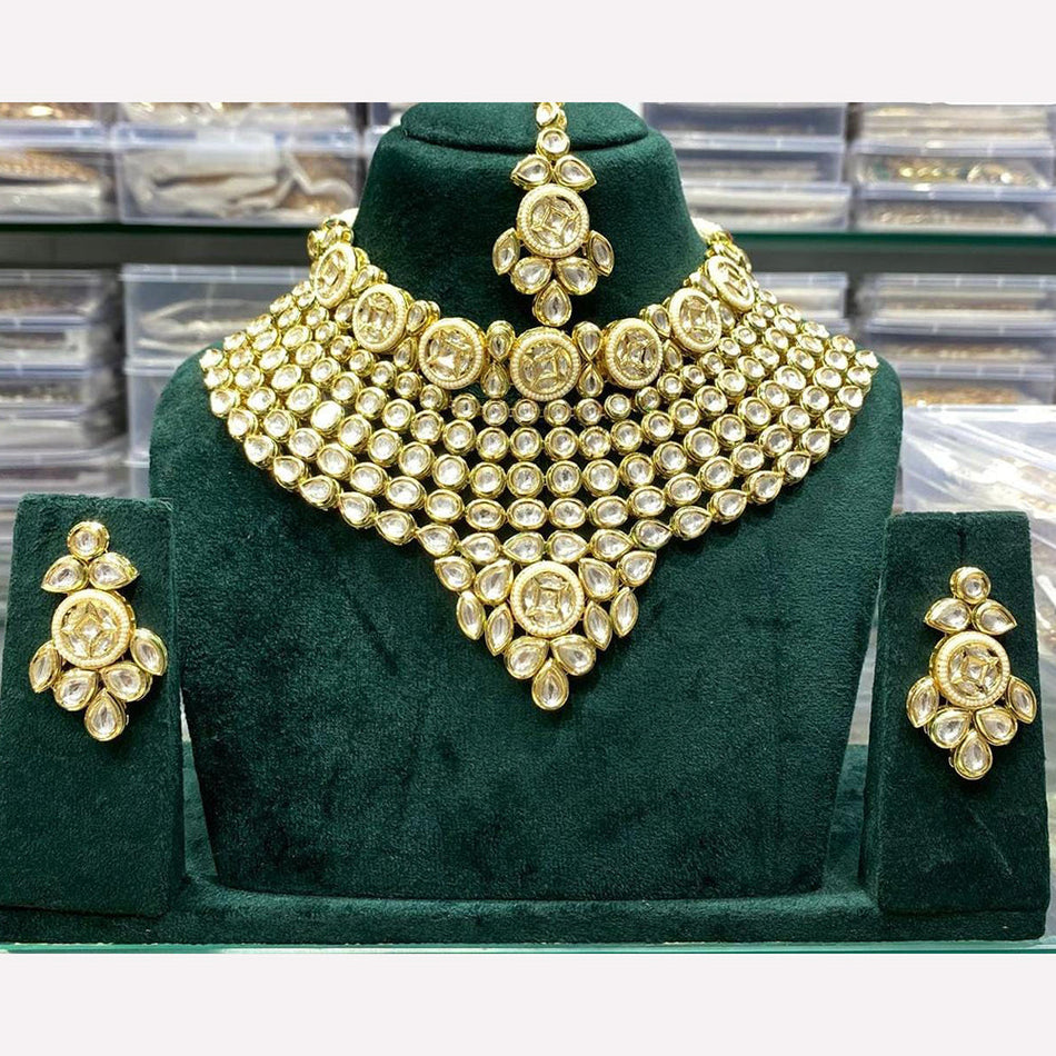Kundan Necklace in Silver for Bridal | Bridal Jewellery India