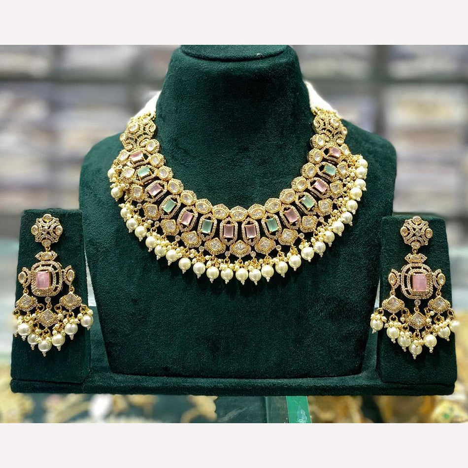 Kundan Necklace in Sterling Silver for Bridal | Bridal Jewellery India