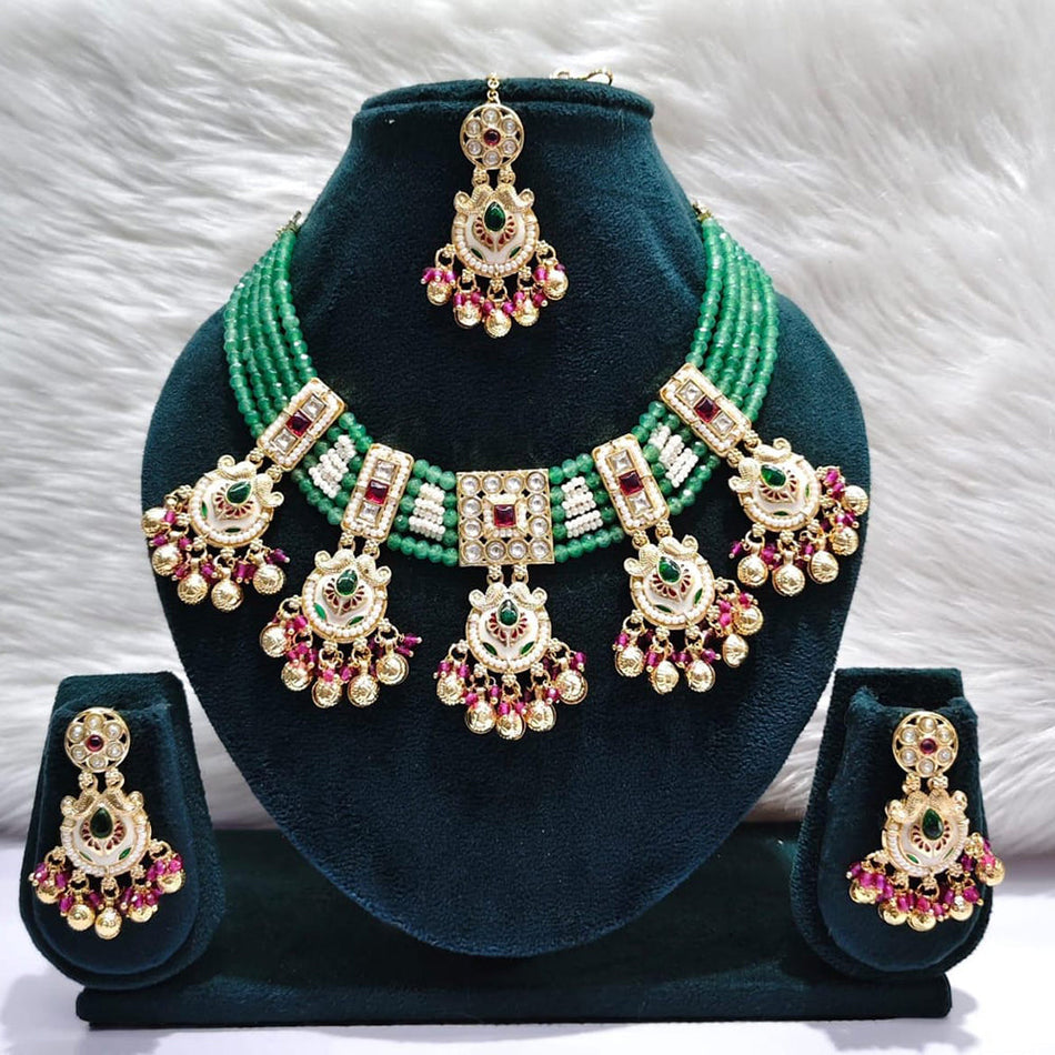 Kundan Choker Necklace in Gold Plated for Bridal | Bridal Jewellery India