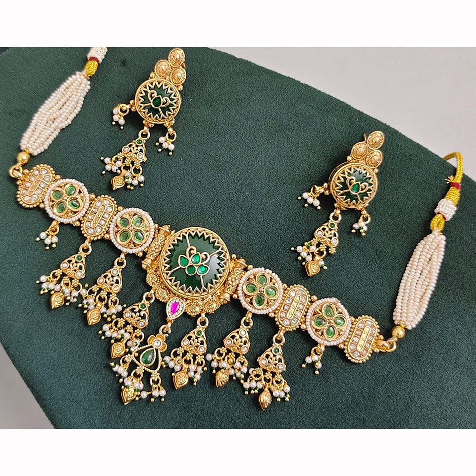Kundan Necklace in Sterling Silver for Bridal | Bridal Jewellery India