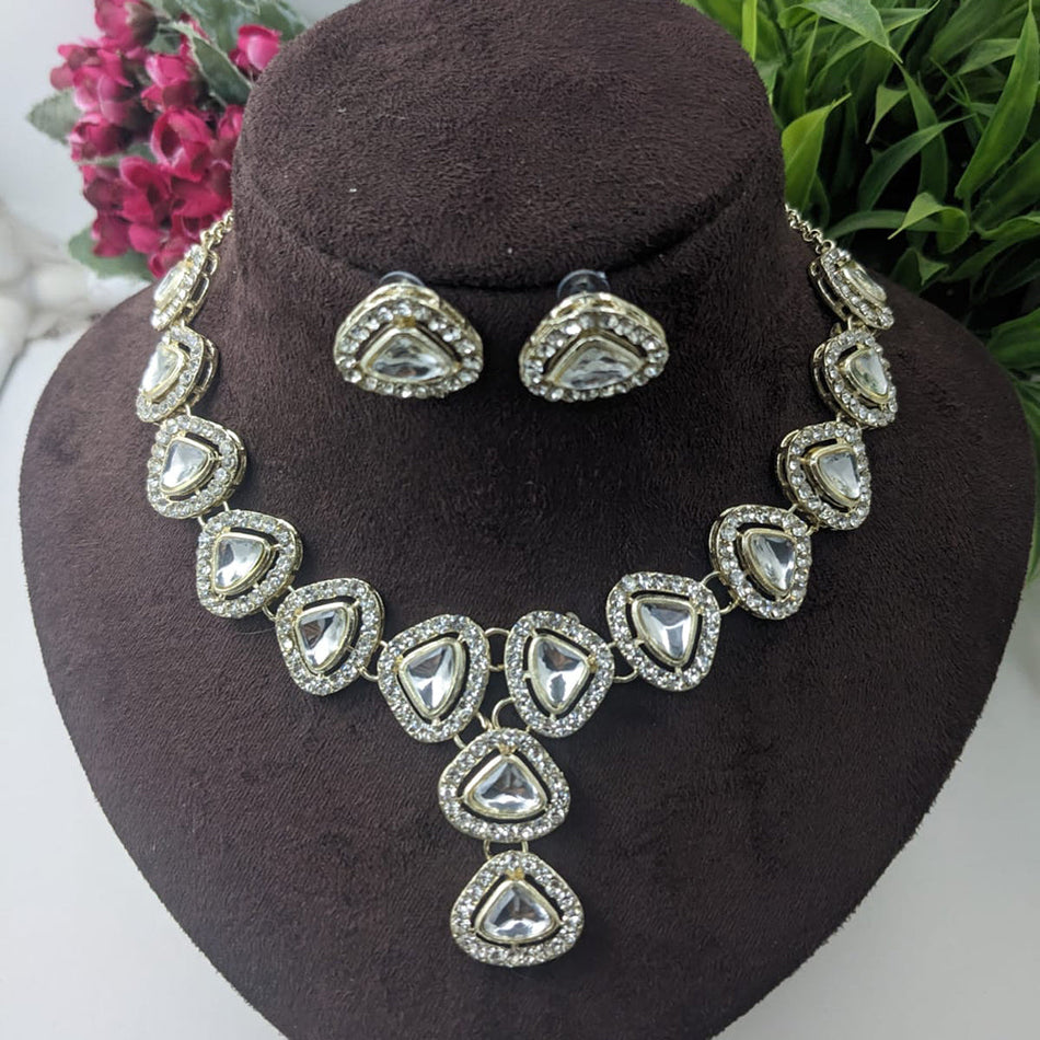 Kundan Choker Necklace in Gold Plated for Bridal | Bridal Jewellery India