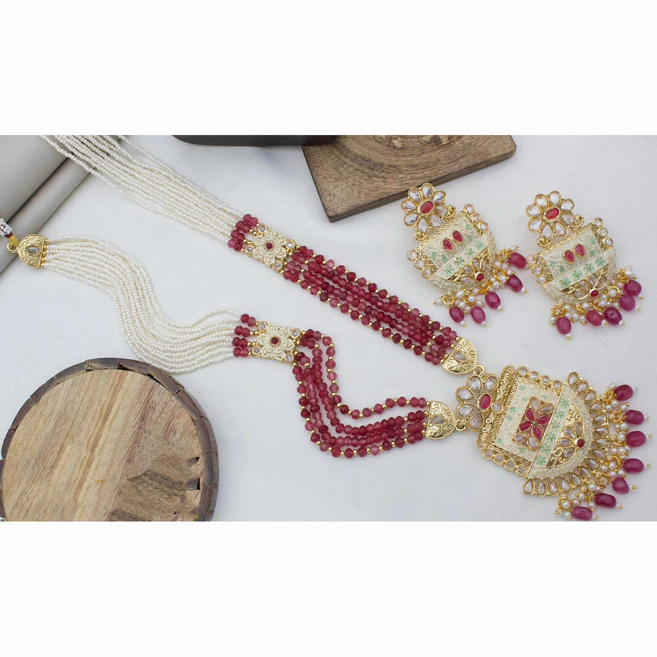 Meenakari Maang Tikka in Gold Plated | Bridal Jewellery India