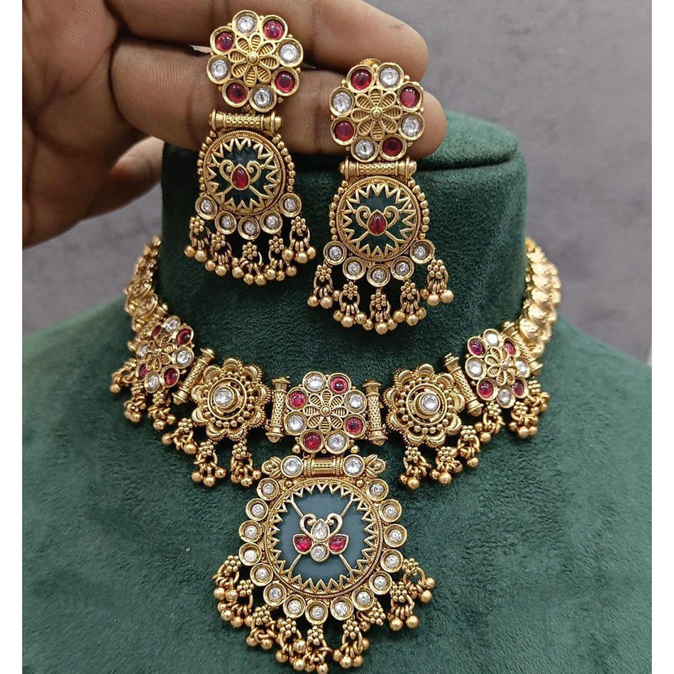 Pearl Choker in Gold Tone | Bridal Jewellery India