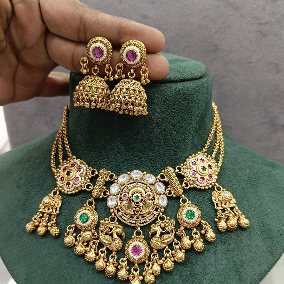Pota Pearl Choker in Traditional Silver | Bridal Jewellery India