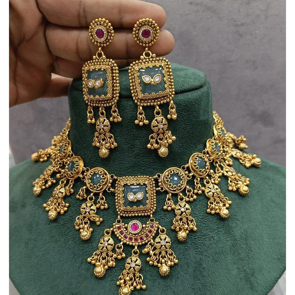 Pearl Choker in  Gold Plated | Bridal Jewellery India