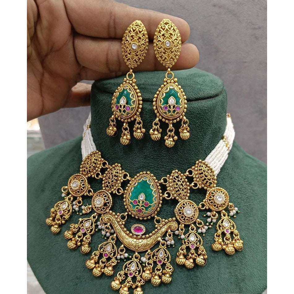 Pota Pearl Choker in Sterling Silver | Bridal Jewellery India