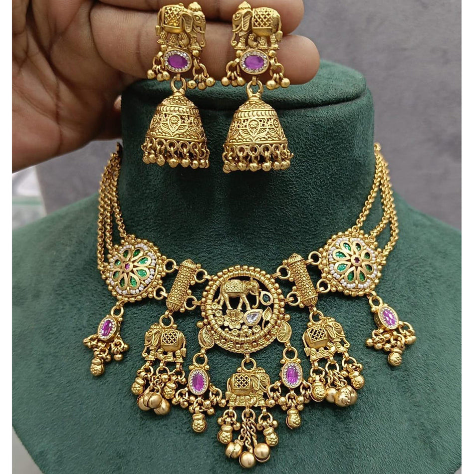 Pota Pearl Choker in Oxidised Silver | Bridal Jewellery India