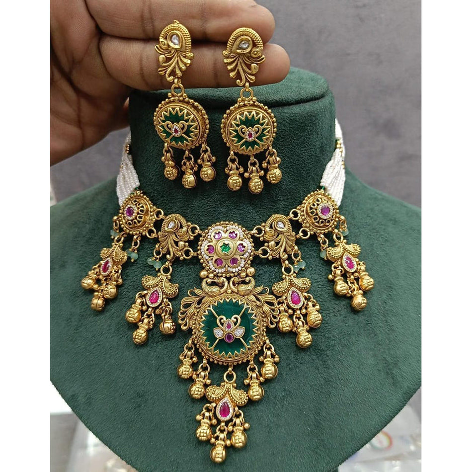 Pota Pearl Choker in Traditional Silver | Bridal Jewellery India